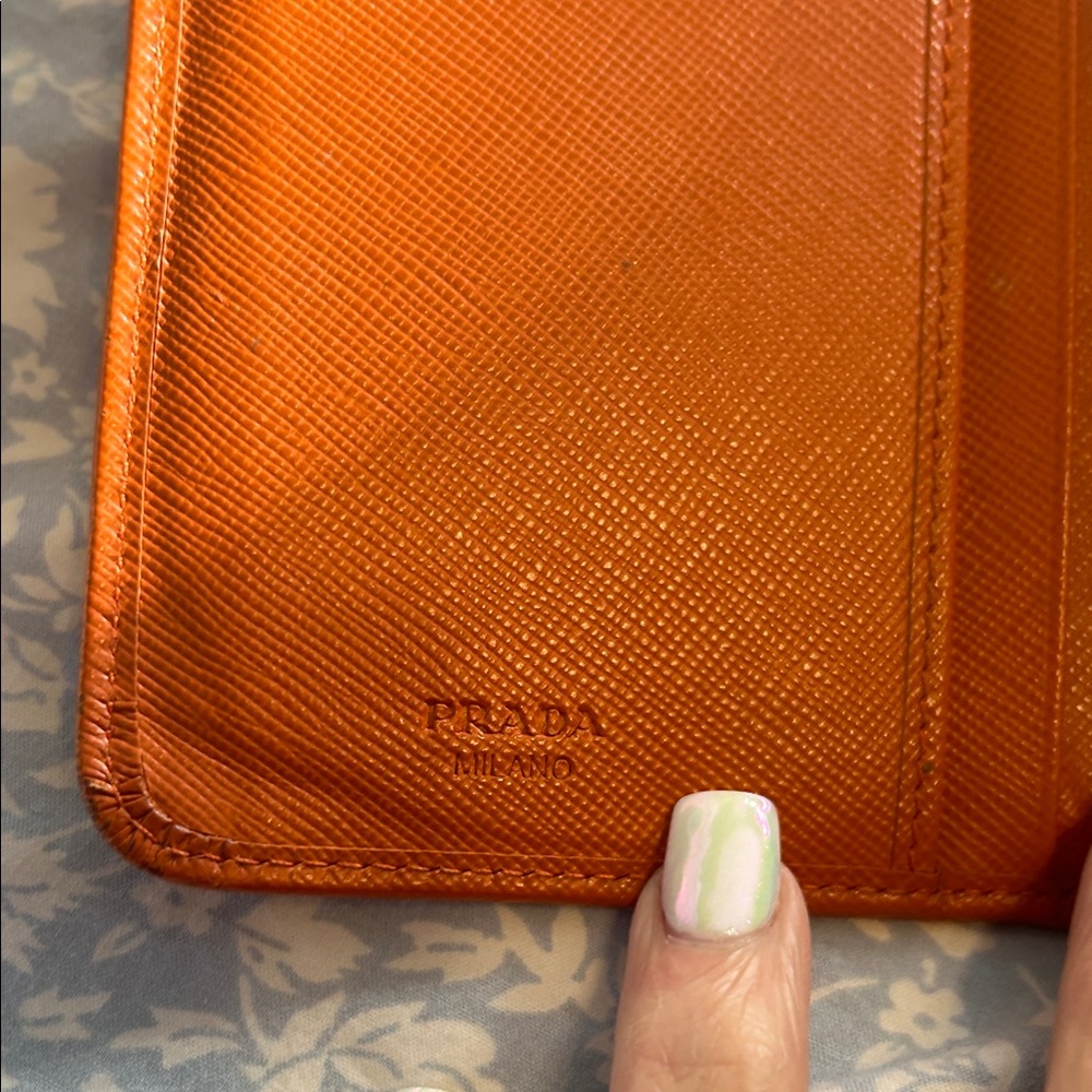 Prada Tangerine Leather Wallet - Picture 6 of 14